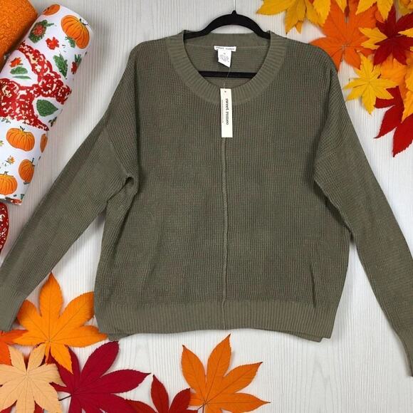 Sweet Romeo NWT Size M Cozy Thermal Pullover Top Long Sleeve Loden Olive Size M - Picture 4 of 13